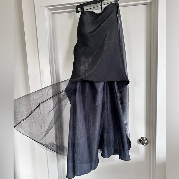 JS Collections metallic silver maxi skirt 6 - Picture 9 of 9